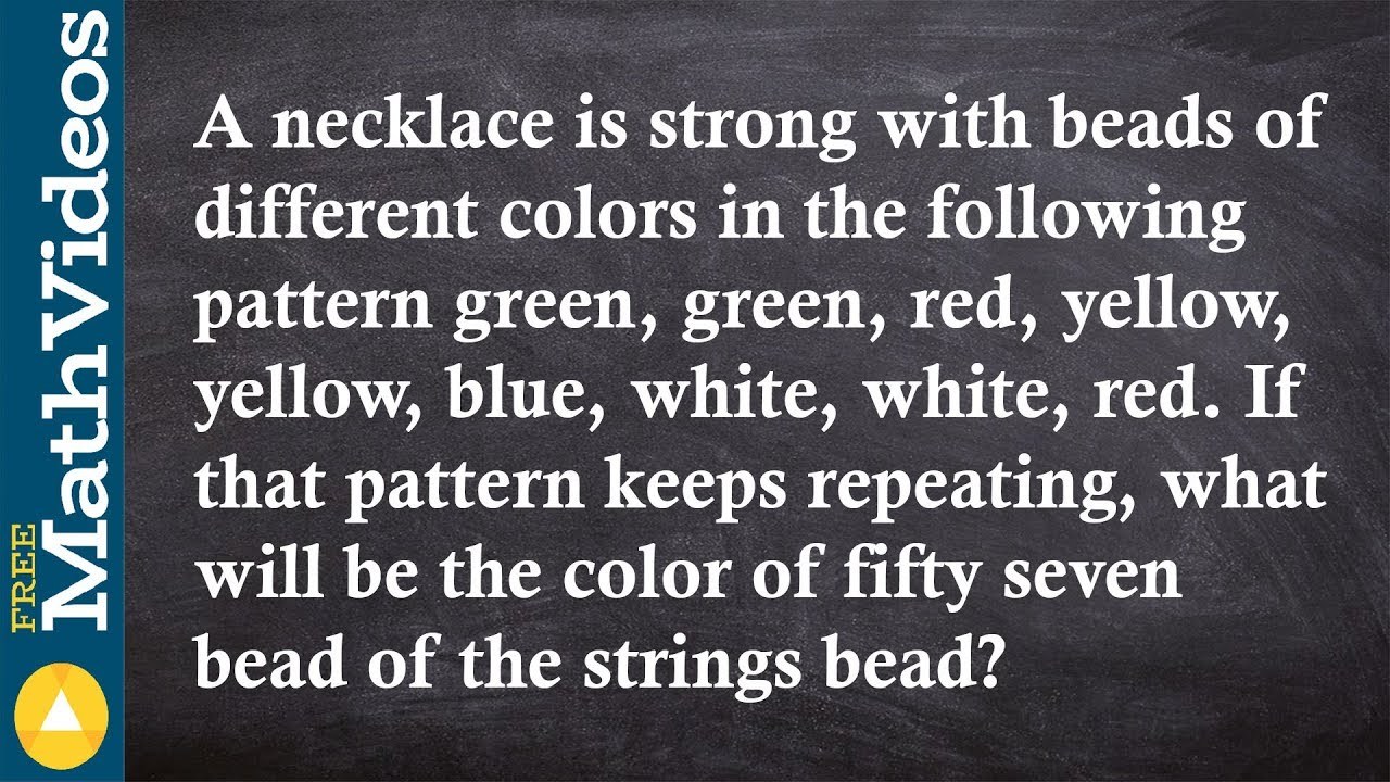 ACT SAT Prep How to determine the color in a particular sequence